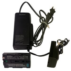 Sony AC-V316 Power Adapter Charger + NP-F530 Battery Camcorder Tested